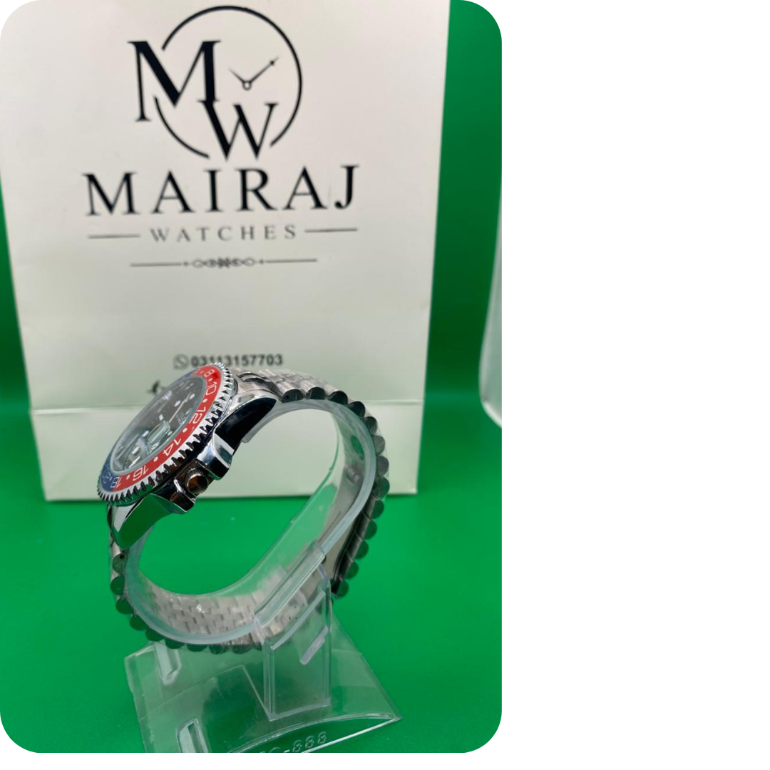Rolex GMT Master (Pepsi) jubilee-style bracelet