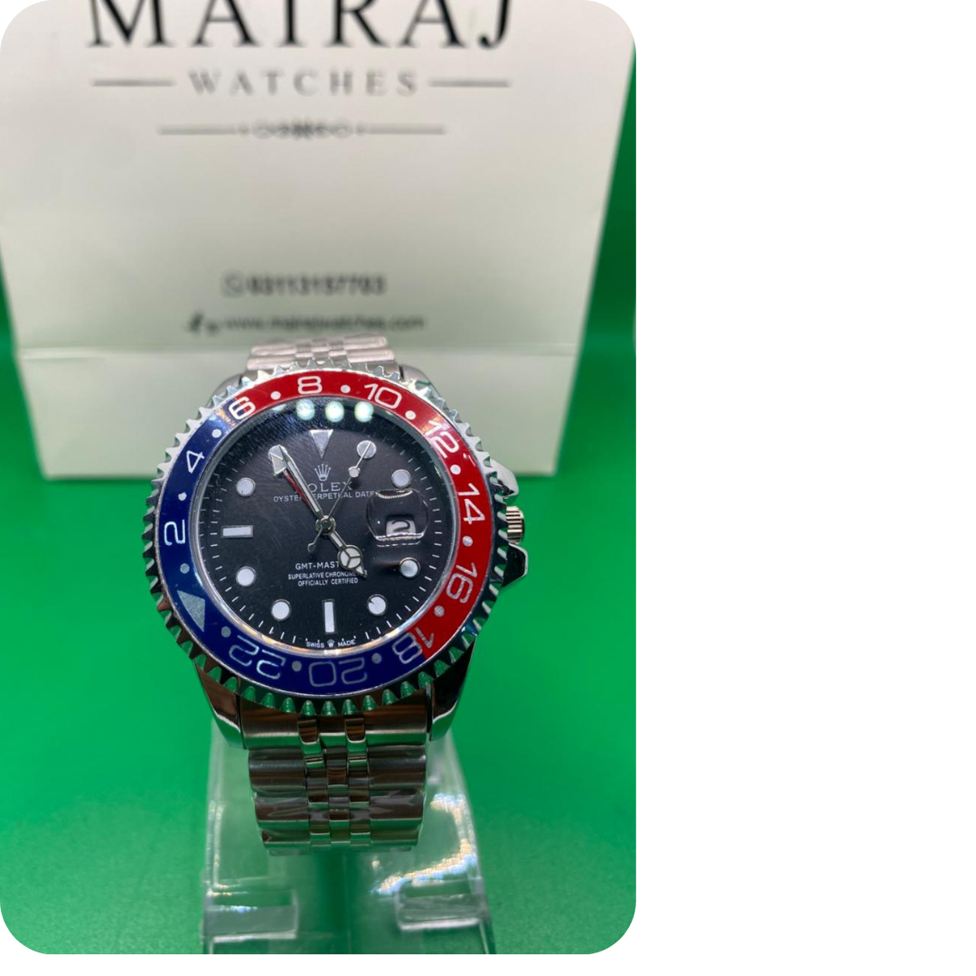 Rolex GMT Master (Pepsi) jubilee-style bracelet