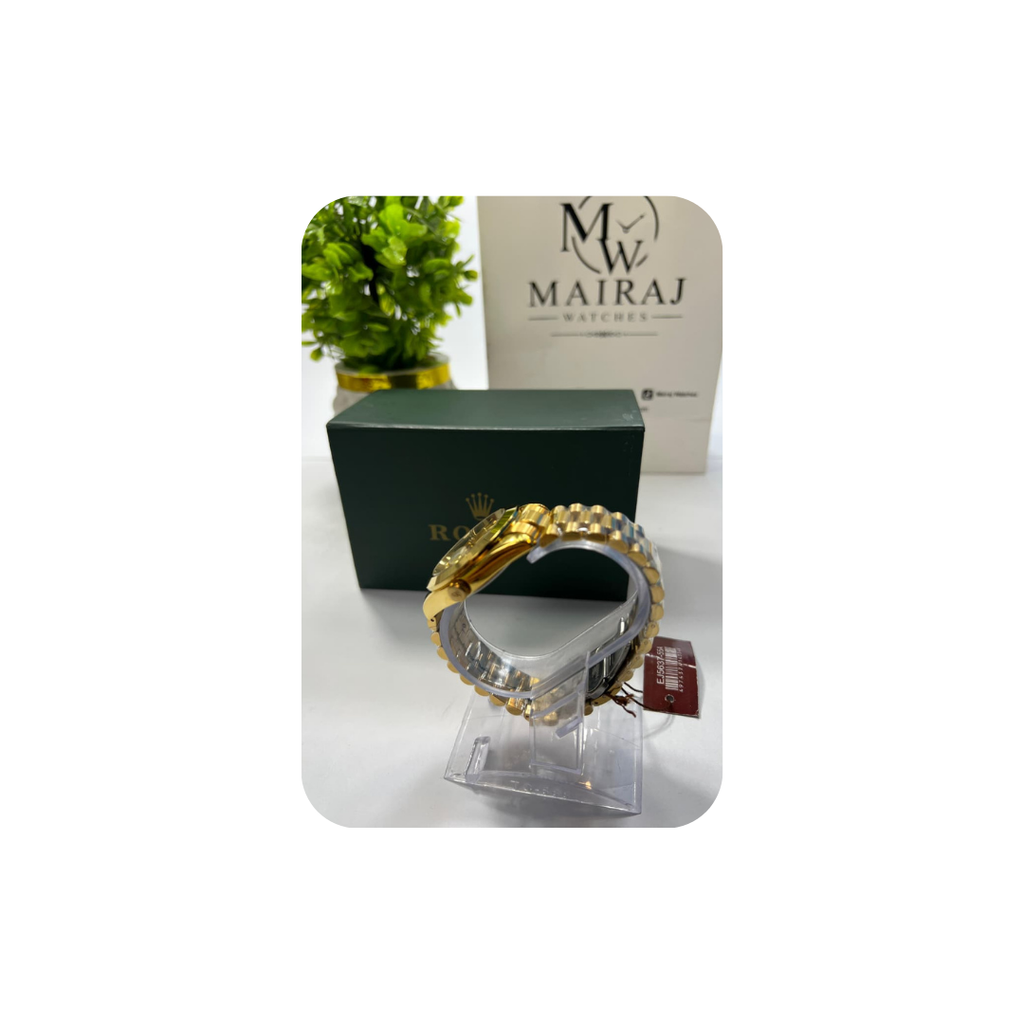 Rolex Gold  + Gold Dial with DATEJUST function| Water Proof | Stainless steel