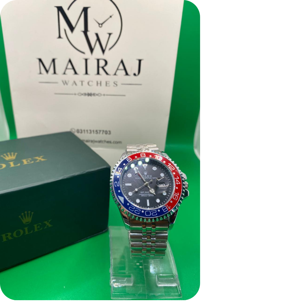 Rolex GMT Master (Pepsi) jubilee-style bracelet