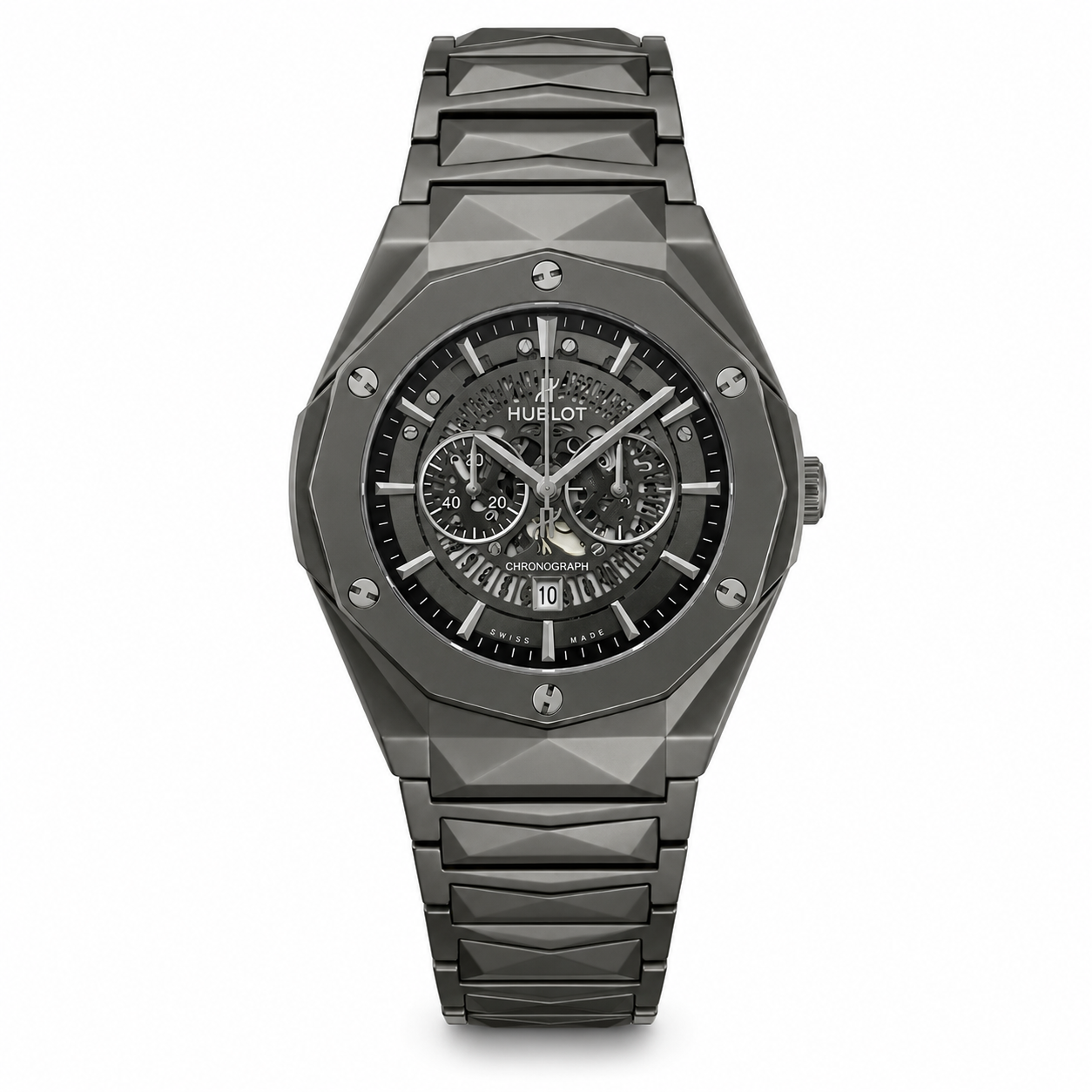 Hublot Diomand Cut Black