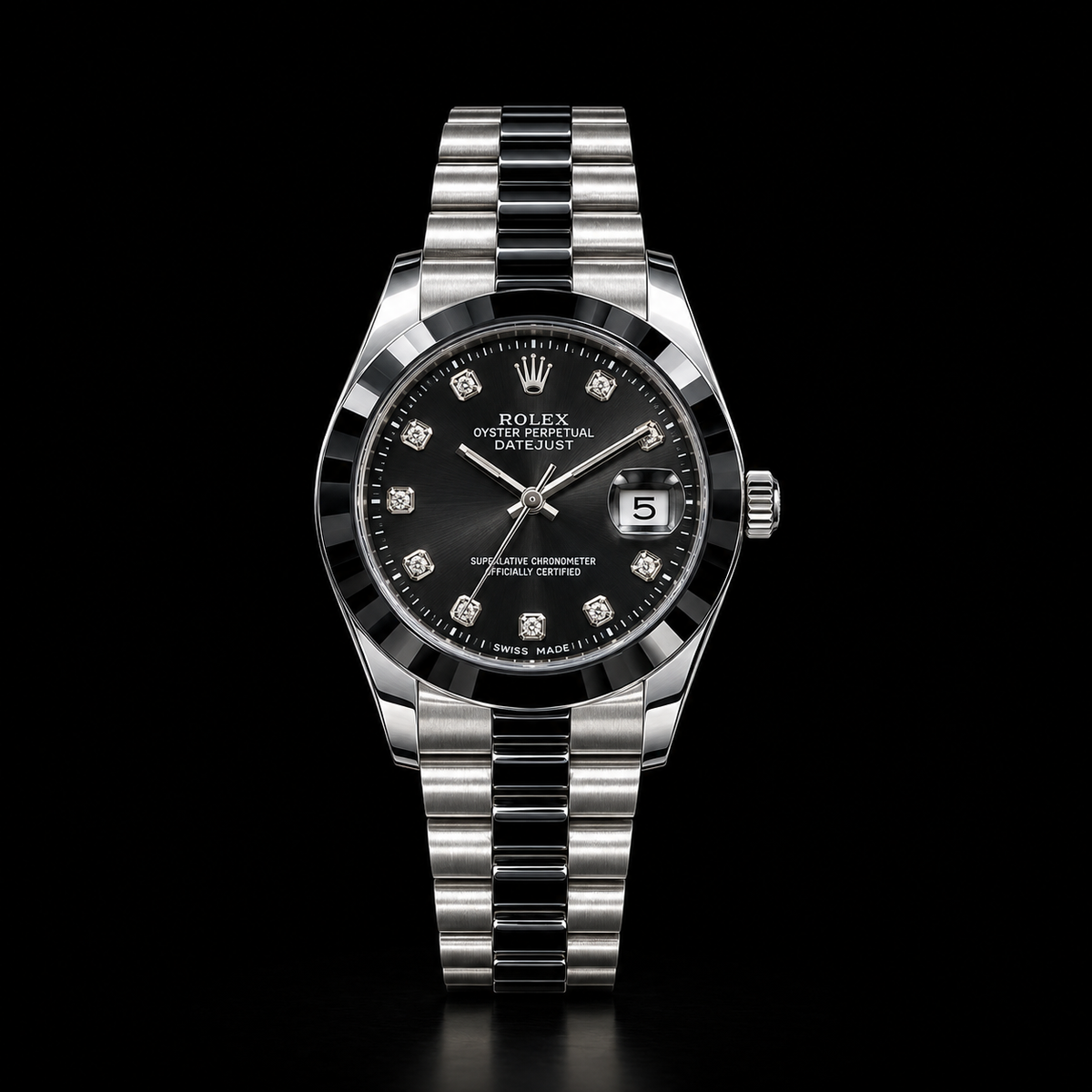 Luxury RLX Datejust Style Watch Two-Tone Stainless Steel