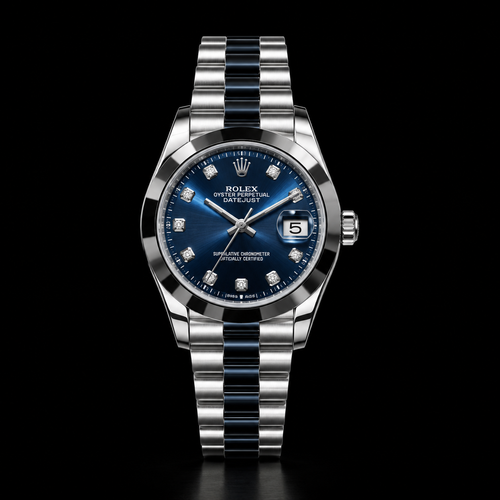 Luxury RLX Datejust Style Watch Two-Tone Stainless Steel