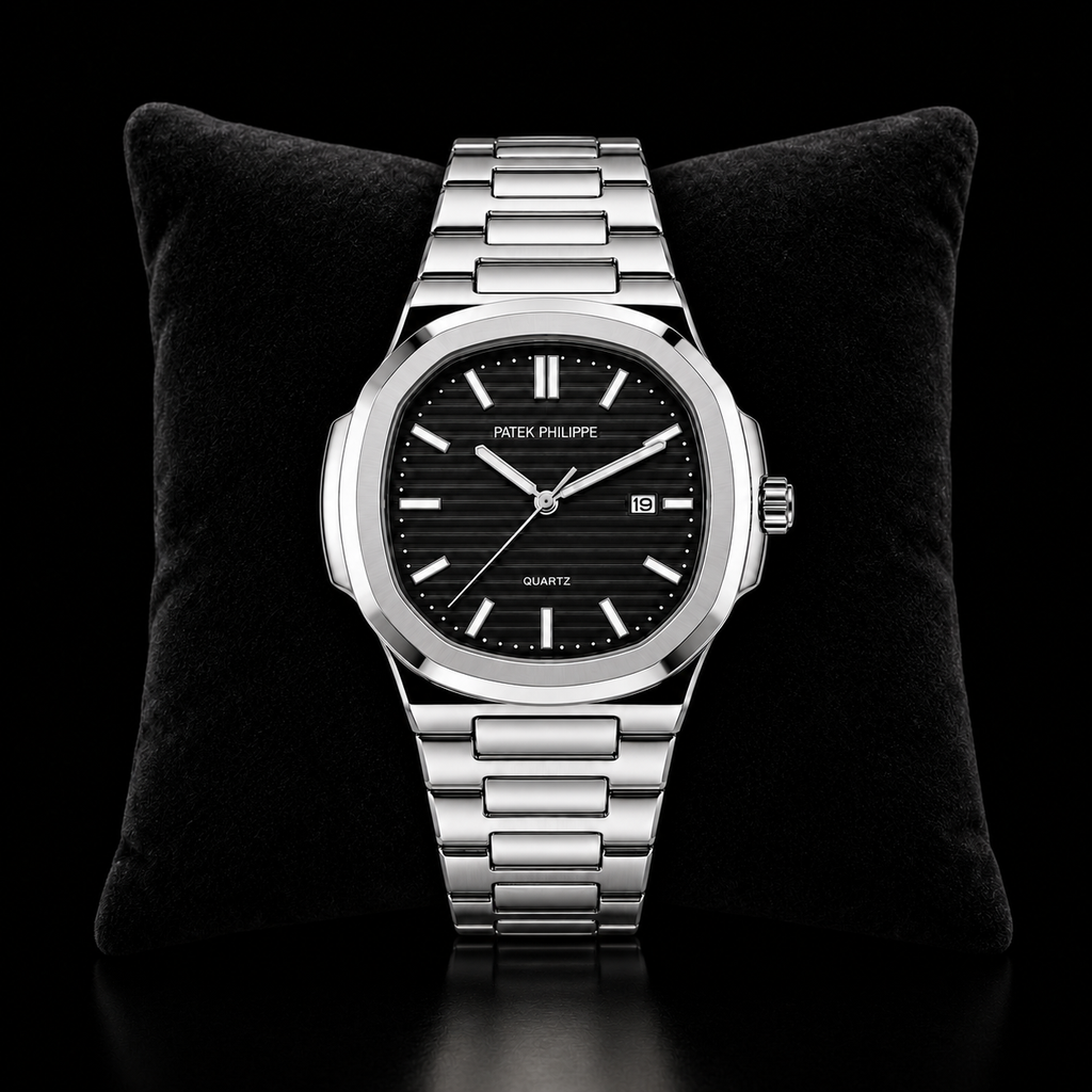 Patek Philpee Silver Black Dial