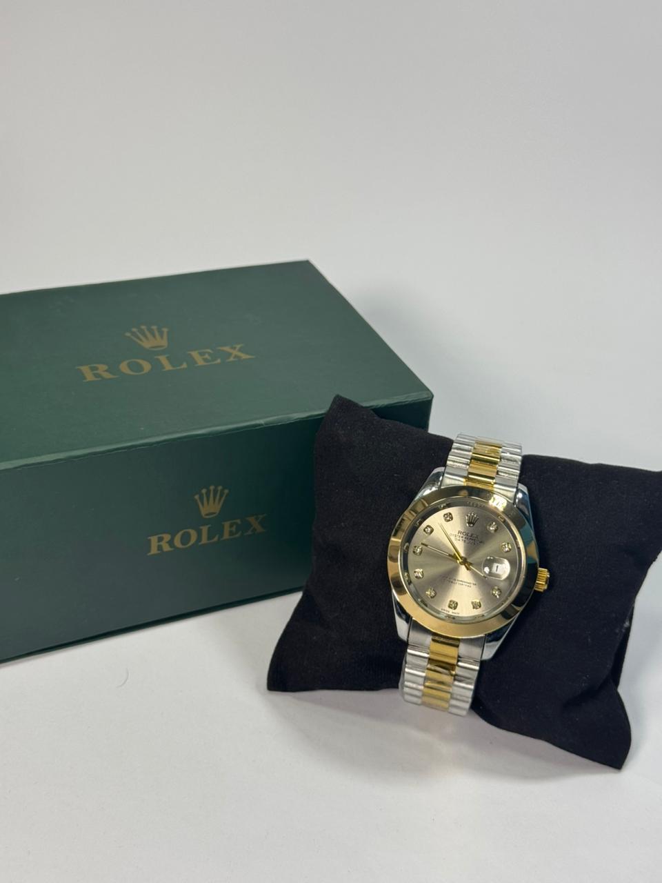 Rolex Gold and Silver + White Dial | Water Proof | Stainless steel