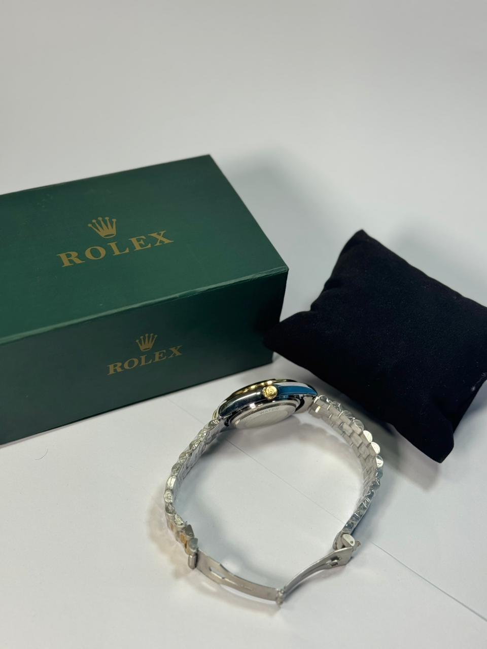 Rolex Gold and Silver + White Dial | Water Proof | Stainless steel