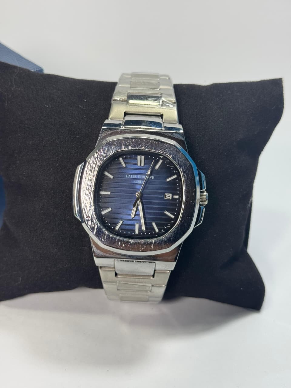 PATEK PHILIPEE  Silver + Blue Dial | Water Proof | Stainless steel