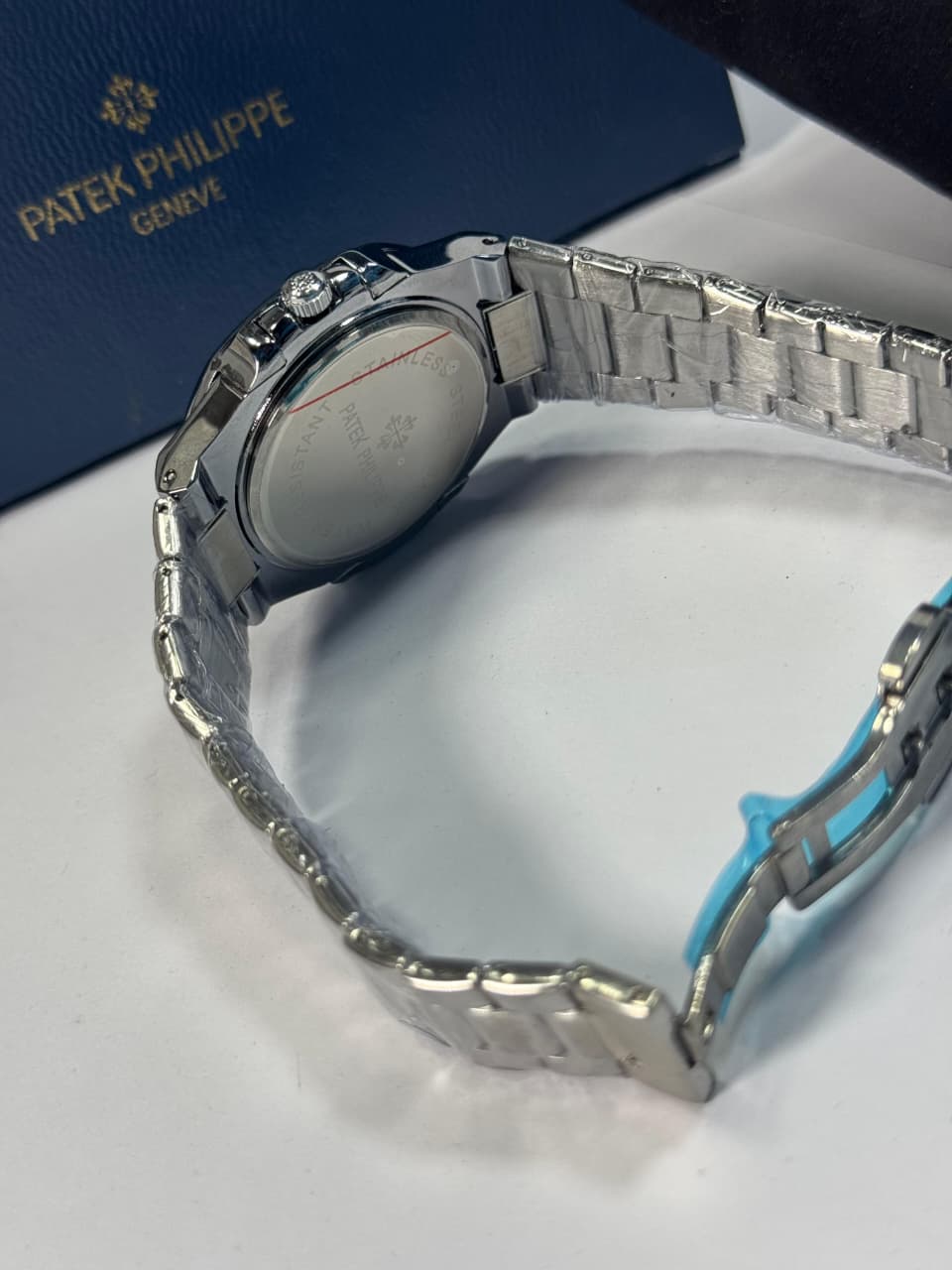 PATEK PHILIPEE  Silver + Blue Dial | Water Proof | Stainless steel