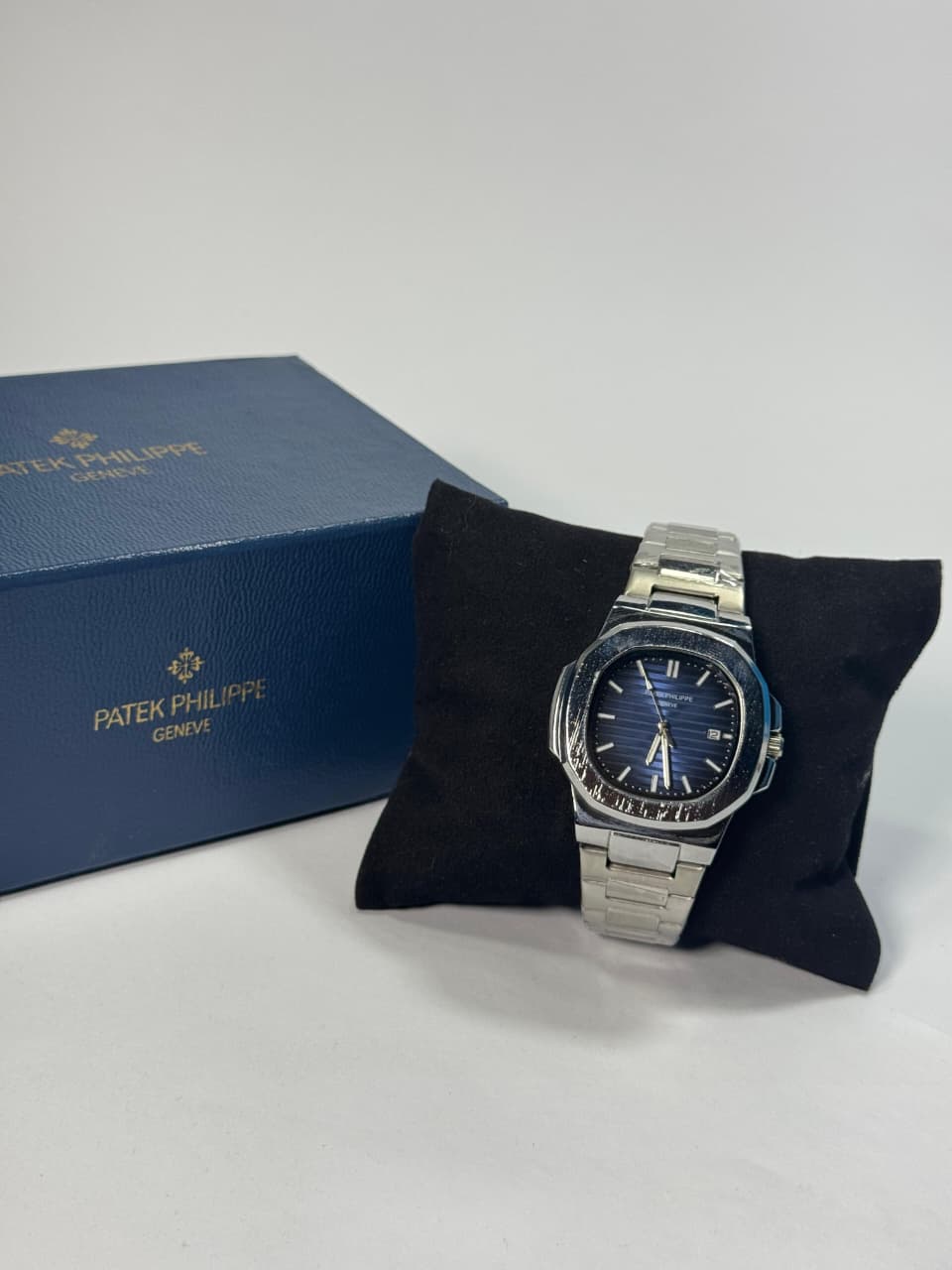 PATEK PHILIPEE  Silver + Blue Dial | Water Proof | Stainless steel