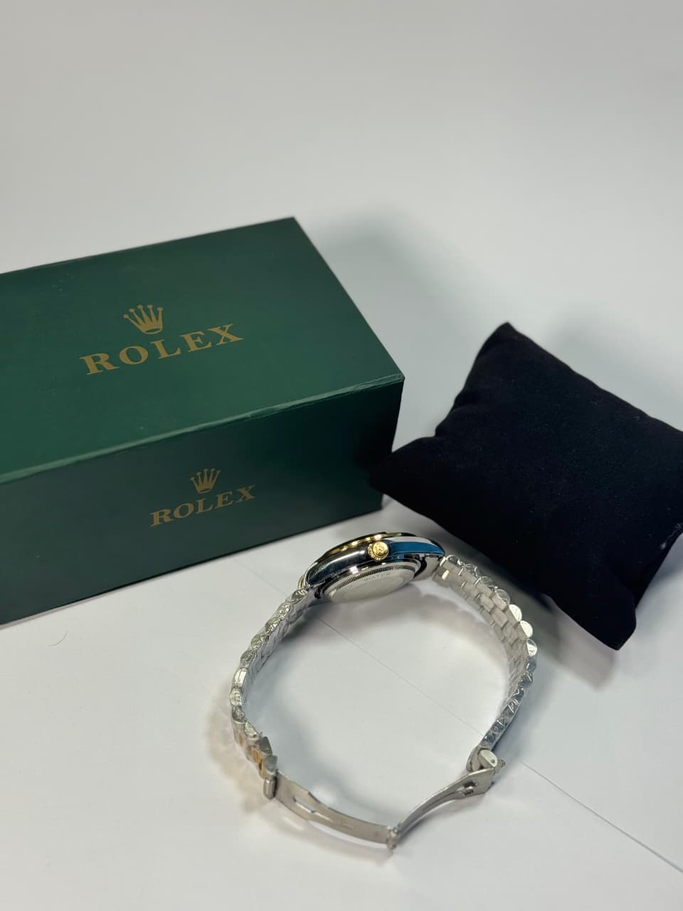 Rolex Gold and Silver + Black Dial | Water Proof | Stainless steel