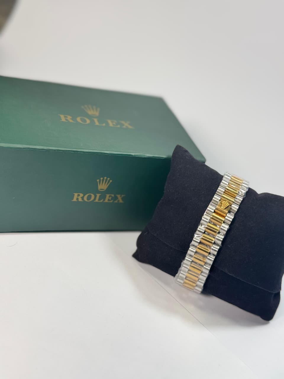 Rolex Gold and Silver + Black Dial | Water Proof | Stainless steel