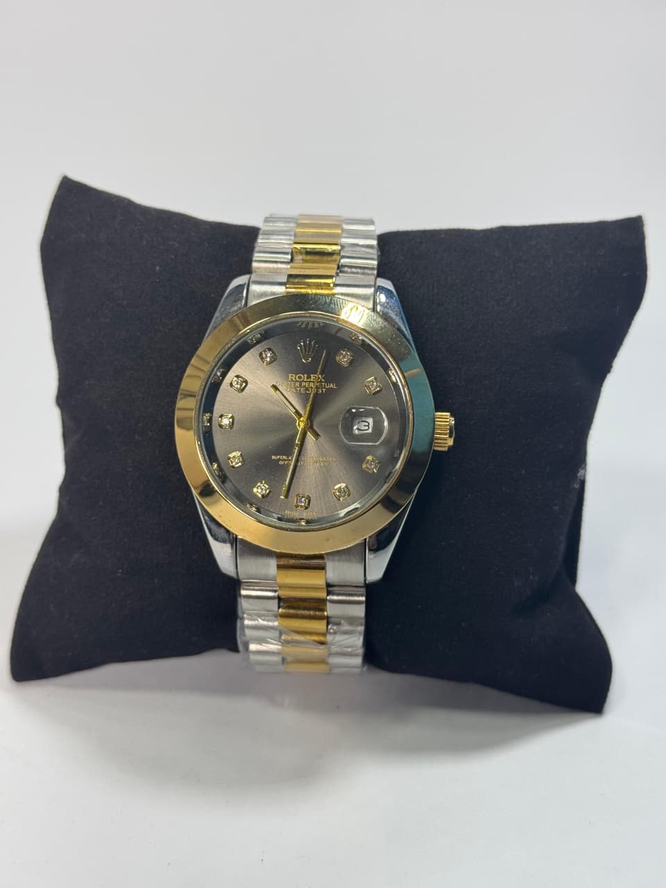 Rolex Gold and Silver + Grey Dial | Water Proof | Stainless steel