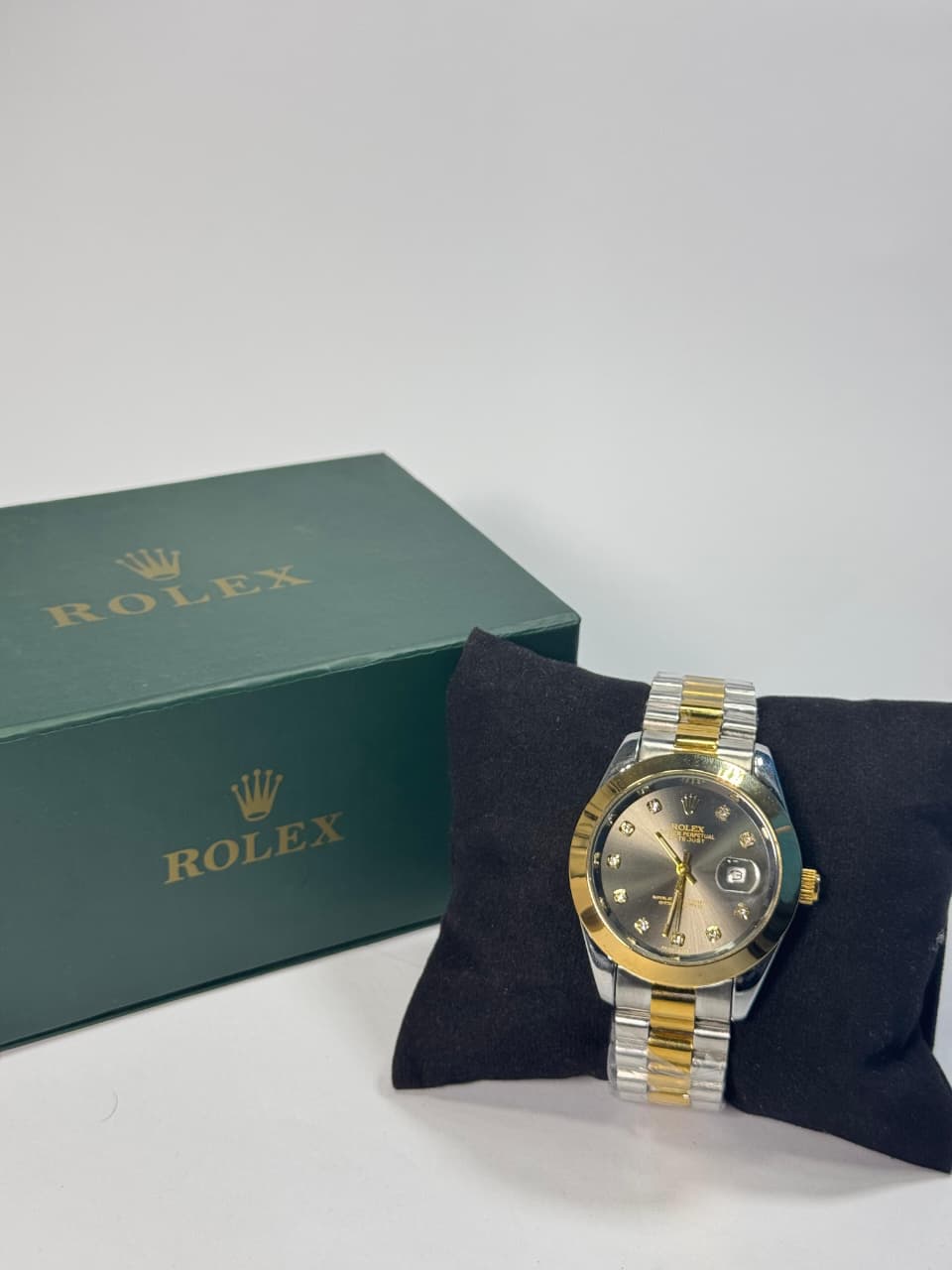 Rolex Gold and Silver + Grey Dial | Water Proof | Stainless steel