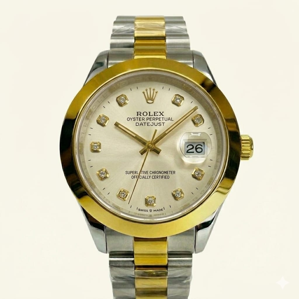 Rolex Gold and Silver + Smoky Dial | Water Proof | Stainless steel