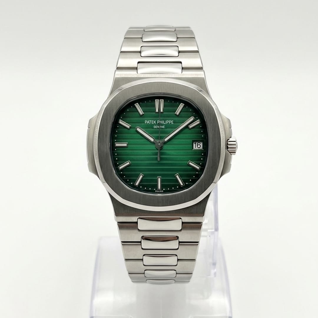 PATEK PHILIPEE  Silver + Green Dial | Water Proof | Stainless steel