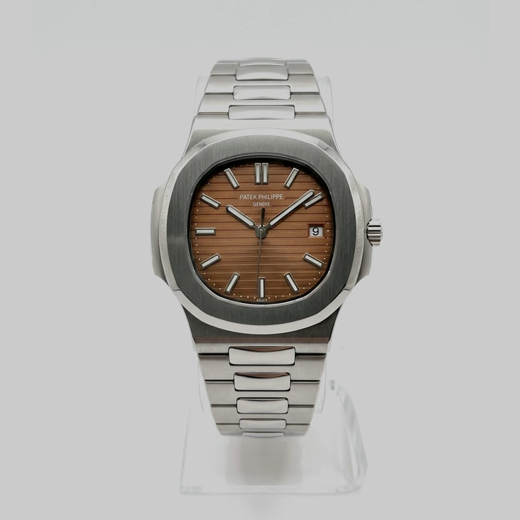 PATEK PHILIPEE  Silver + Brown Dial | Water Proof | Stainless steel