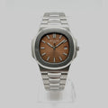 PATEK PHILIPEE  Silver + Brown Dial | Water Proof | Stainless steel