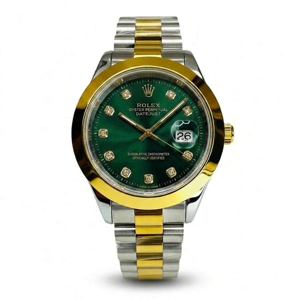 Rolex Gold and Silver + Green Dial | Water Proof | Stainless steel