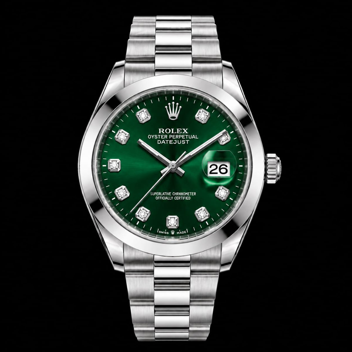 Silver Chain  Datejust Style Watch