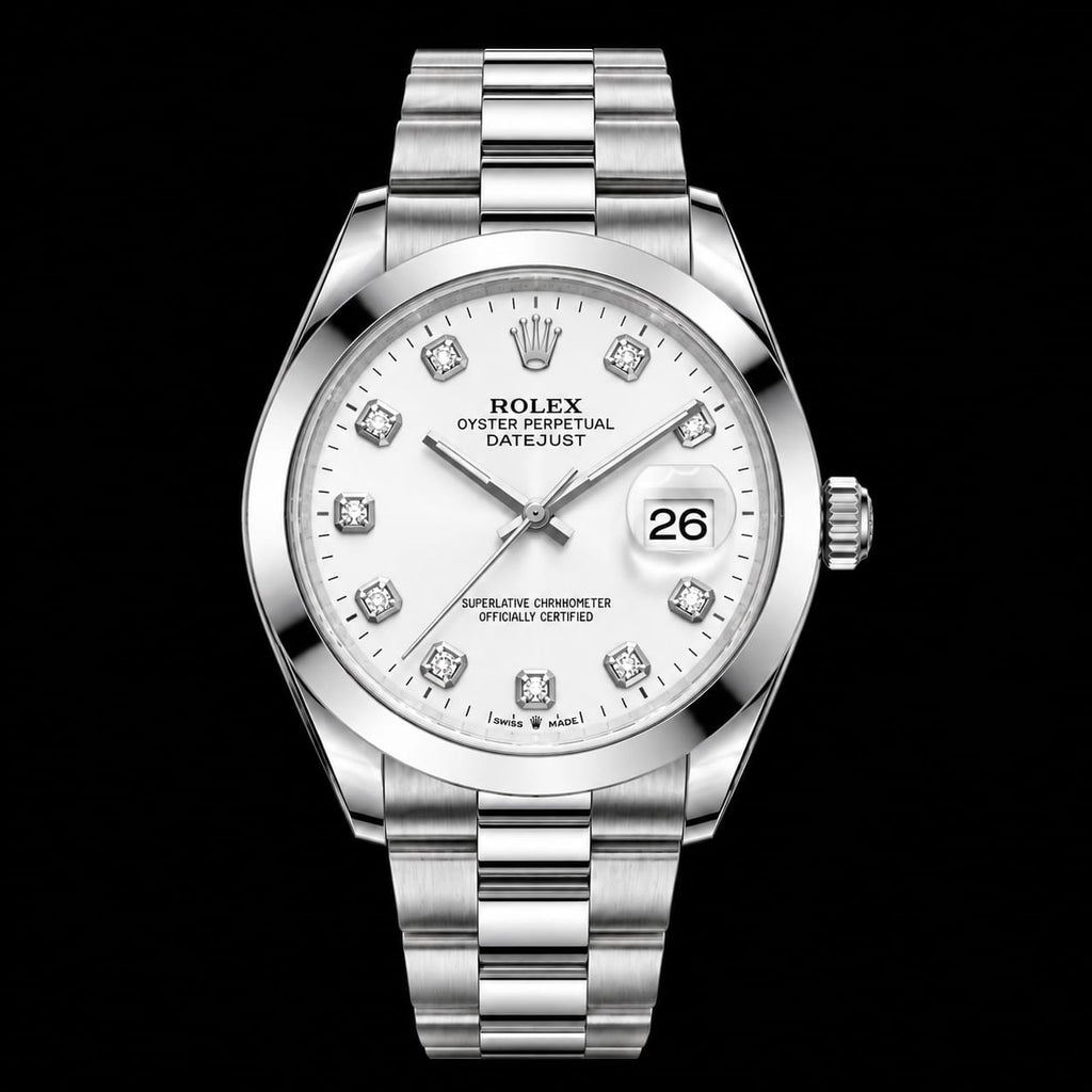Silver Chain  Datejust Style Watch