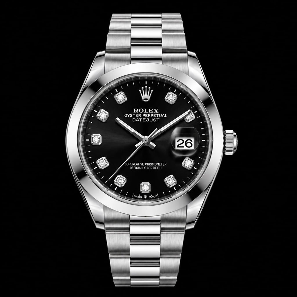 Silver Chain  Datejust Style Watch