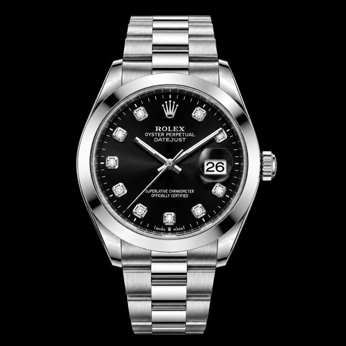 Silver Chain  Datejust Style Watch