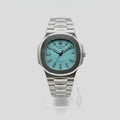 PATEK PHILIPEE  Silver + Sky Blue Dial | Water Proof | Stainless steel
