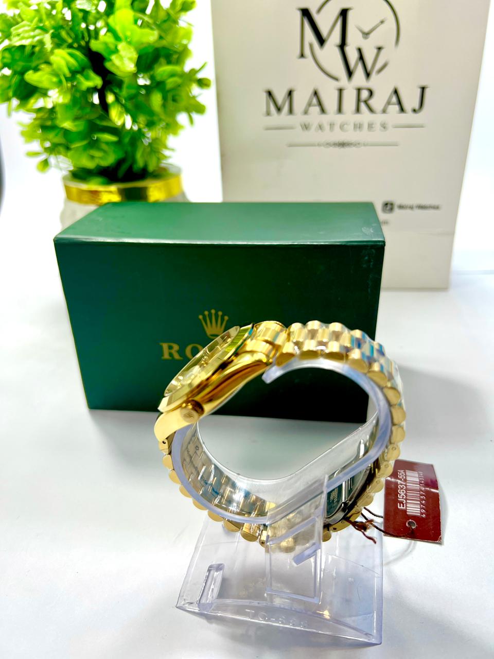 Rolex Gold  + Gold Dial with DATEJUST function| Water Proof | Stainless steel